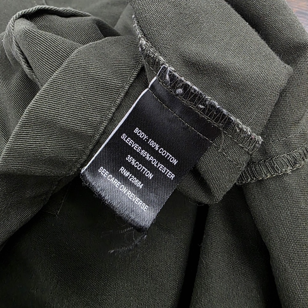 Torrid Military Shirt Jacket Olive Drab‎ Green Utility Black Sleeves Womens 00 - Picture 4 of 7